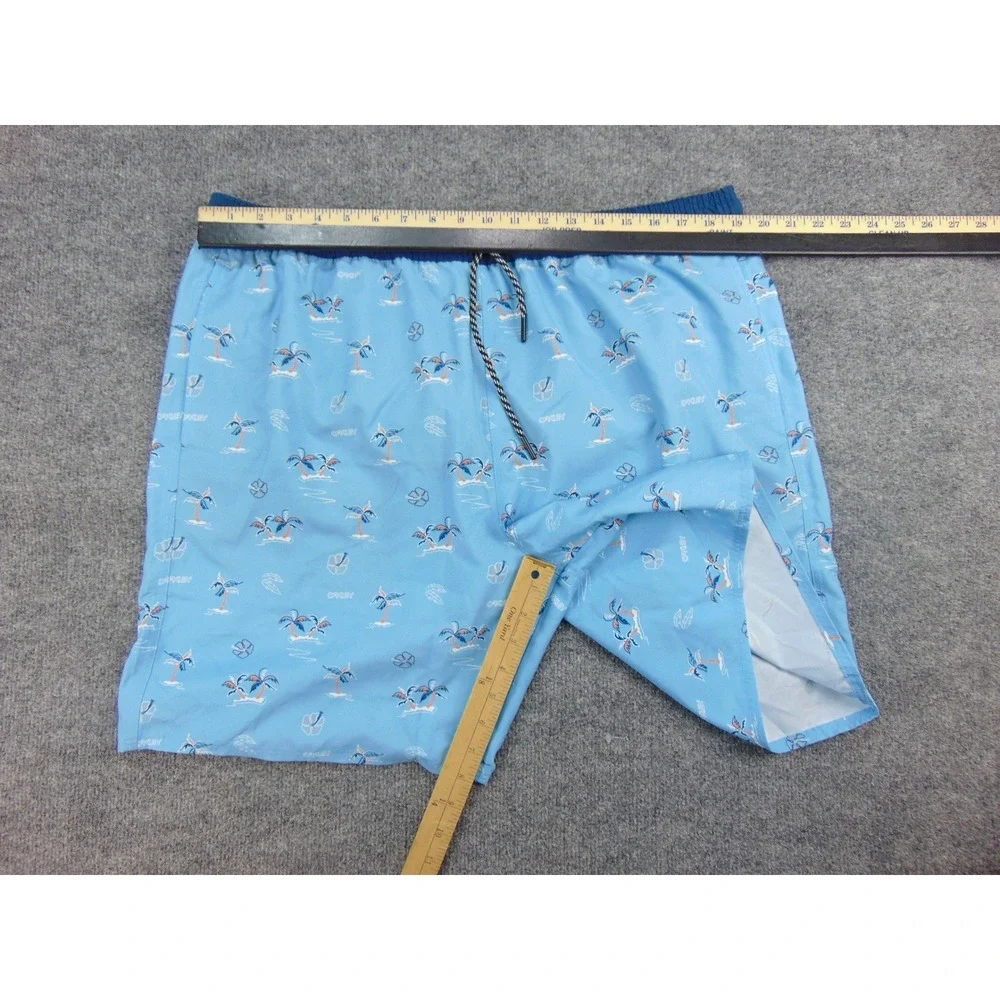 Oakley Tropics B1B Beach Short Mens 2XL Blue Palm Tree‎ Tropical Beachwear Surf